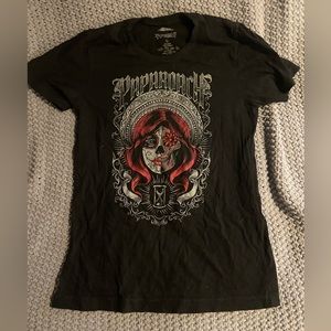 Black and red, paparoach shirt, band shirt. Vintage.